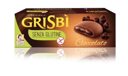 Γεμιστά Μπισκότα με Κρέμα Μαύρης Σοκολάτας χωρίς γλουτένη, 150g, GRISBI